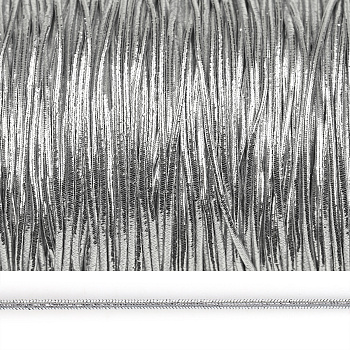 Резинка TBY шляпная (шнур круглый) цв.серебро 1,5мм боб.100м