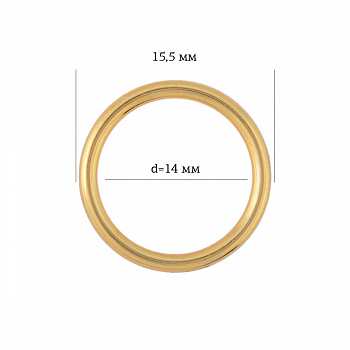 Кольцо для бюстгальтера Ø14мм металл ARTA.F.2831 цв.16 золото, уп.50шт