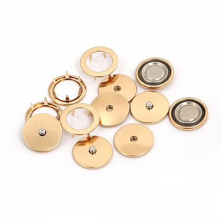 Кнопка установочная TBY.KL-25 25мм цв. золото уп. 20шт