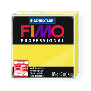 FIMO professional полимерная глина, запекаемая в печке, уп. 85г цв.желтый, арт.8004-1