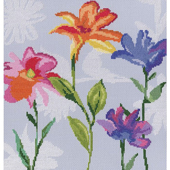 Набор для вышивания РТО арт.M570 Цветы радуги 27,5х28 см