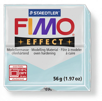 FIMO Effect полимерная глина, запекаемая в печке, уп. 56г цв.голубой ледяной кварц, арт.8020-306