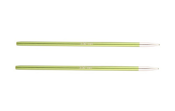 47501 Knit Pro Спицы съемные для вязания Zing 3,5мм для длины тросика 28-126см, алюминий, хризолитовый (зеленый) 2шт