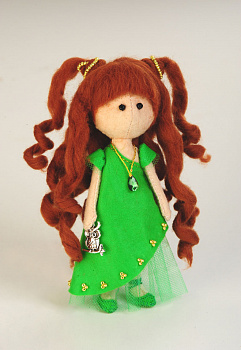 Набор для изготовления куклы из фетра с волосами из шерсти арт.ПФ-1204 Лесная Фея 17 см