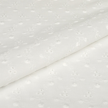 Ткань шитье TBY-Y1009-01 100г/м2 100% хлопок шир.150см цв.белый рул.14,62м