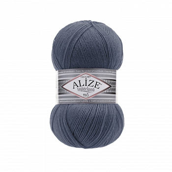 Пряжа для вязания Ализе Superlana TIG (25% шерсть, 75% акрил) 5х100г/570 м цв.381 морская волна