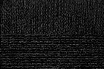 Пряжа для вязания ПЕХ Детский каприз тёплый (50% мериносовая шерсть, 50% фибра) 10х50г/125м цв.002 черный