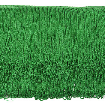 Бахрома шелковая TBY арт.FD-10 шир.10см цв.118 зеленый уп.10м