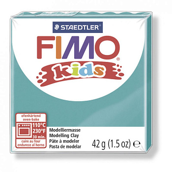 FIMO kids полимерная глина для детей, уп. 42г цв.бирюзовый, арт.8030-39