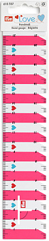 610737 PRYM Love Линейка для разметки и измерения 4,5х23см (21см), пластик, ярко-розовый