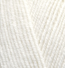 Пряжа для вязания Ализе LanaGold Fine (49% шерсть, 51% акрил) 5х100г/390м цв.062 молочный