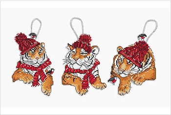 Набор для вышивания LETI арт. L8017 Рождественские тигры