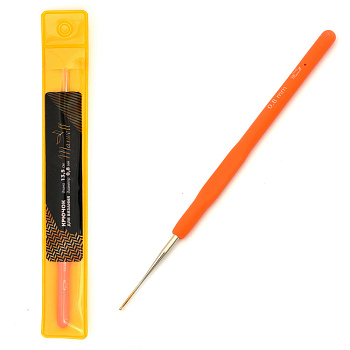 Крючки для вязания Maxwell Gold односторонние с золотой головкой арт.MAXW.8200, 0,8 мм, никель/оранжевый