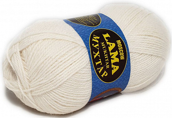 Пряжа для вязания Lama Мухтар (45% шерсть п/т, 15% собачья шерсть, 40% акрил) 5х100г/300м цв.205 белый