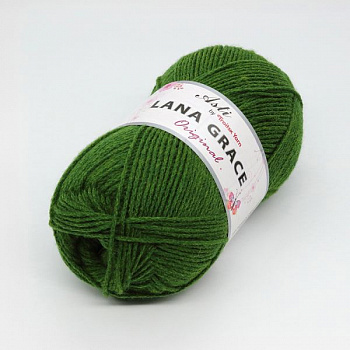 Пряжа для вязания ТРО LANA GRACE Original (25% мериносовая шерсть, 75% акрил супер софт) 5х100г/300м цв.3664 св.зеленый