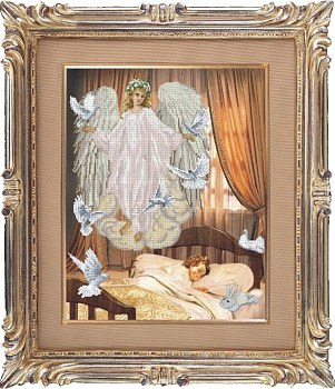Набор для вышивания мулине КРАСА И ТВОРЧЕСТВО арт.40911 Ангел сна 32,9х41,7 см