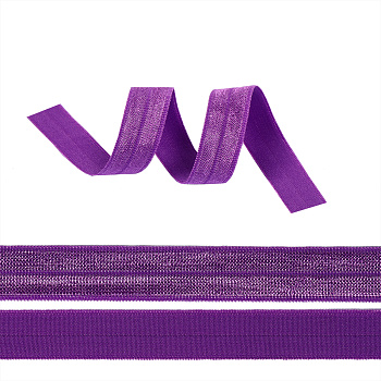 Резинка TBY бельевая Окантовочная блестящая 15мм  фиолетовый неон A0507 уп. 50 м