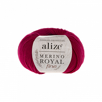 Пряжа для вязания Ализе Merino Royal Fine (100% шерсть) 10х50г/175м цв.390 вишня