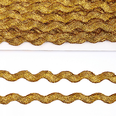 Тесьма декоративная Вьюнчик TBY арт.64314 шир.8мм цв.M604 золото уп.18,28м (±1м)