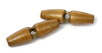 Пуговицы деревянные TBY BT.WD.069 цв.002 коричневый 95L-60мм, 1 прокол, 20 шт