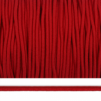 Резинка TBY шляпная (шнур круглый) цв.F148 красный 3,0мм рул.50м