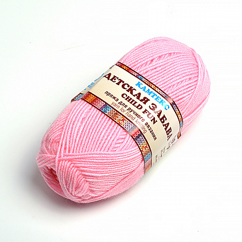 Пряжа для вязания КАМТ Детская забава (20% микрофибра, 80% объемный акрил) 10х50г/140м цв.055 св.розовый