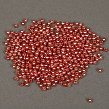 Бусины MAGIC 4 HOBBY круглые перламутр 6мм цв.058 красный уп.500г (4838шт)