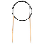 222505 PRYM Спицы круговые для вязания Prym 1530 3,5мм 80см, бамбук, натуральный
