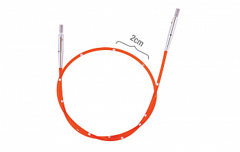 42172 Knit Pro Тросик для съемных спиц SmartStix, длина 28см (готовая длина спиц 50см), красный