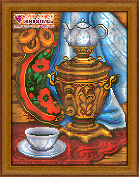Набор для изготовления картин АЛМАЗНАЯ ЖИВОПИСЬ арт.АЖ.1327 Русское чаепитие 30х40 см