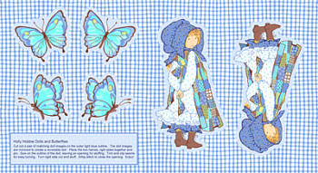 Ткань для пэчворка PEPPY Holly Hobbie Blue Girl Panel 145 г/м² 100% хлопок цв.25355 BLU1 уп.60х110 см