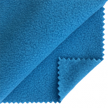 Ткань флис 2-х сторонний TBY-0059-274 190 г/м² 100% ПЭ шир.150см  цв.F274 ярк.голубой рул.70-110м (1кг - 3,5м)