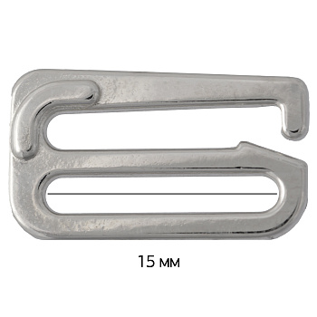 Крючок для бюстгальтера 14,4мм металл ARTA.F.2853 цв.30 белая бронза (никель), уп.50шт