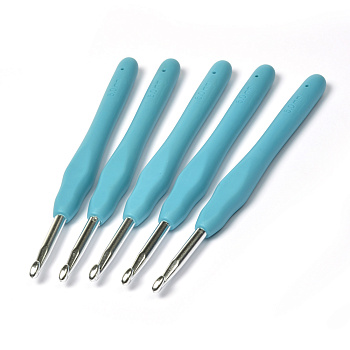 Крючок алюминиевый для вязания Maxwell Colors с резиновой ручкой арт.TB.AL-REZ11  5мм