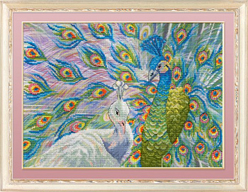 Набор для вышивания с рисунком на канве МП СТУДИЯ арт.РК-335 Птицы счастья 25х35 см