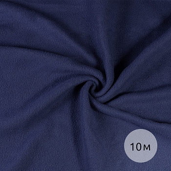 Ткань флис 2-х ст. TBY-0240-19 240 г/м² 100% ПЭ шир.150см  цв.19 джинс уп.10м