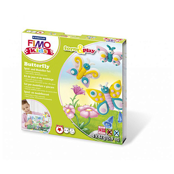 FIMO kids form&play Бабочка, состоящий из 4-ти блоков по 42г, уровень сложности 1, арт.8034 10 LZ