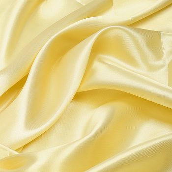 Ткань Атлас-сатин 67 г/м² 100% полиэстер шир.150 см арт.AS.15 цв.бл.желтый уп.1м