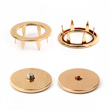 Кнопка установочная TBY.KL-25 25мм цв. золото уп. 20шт