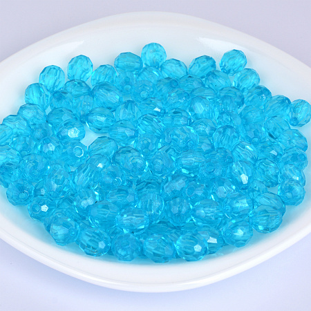 Бусины акриловые MAGIC HOBBY арт.MG.3240-34 цв.34 яр.голубой Ø8мм уп.50г