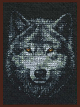 Набор для вышивания ПАЛИТРА арт.02.001 Взгляд волка 21х27 см