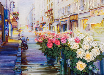 Набор для вышивания PANNA Живая картина арт. JK-2021 Цветы Парижа 17,5х24,5 см