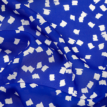 Ткань Шифон-шелк 50 г/м² 100% пэ шир.150 см арт.T.0902.03 цв.синий рул.35м