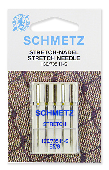 Иглы для бытовых швейных машин Schmetz стрейч 130/705H-S №65 уп.5 игл