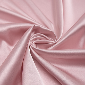 Ткань атлас стрейч 105 г кв.м 98% полиэстер, 2% спандекс шир.150 см арт.Р.33011.08 цв.08 розовая пудра уп.25м (±5м)