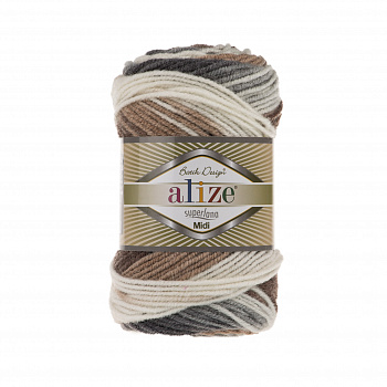 Пряжа для вязания Ализе Superlana Midi Batik (25% шерсть, 75% акрил) 5х100г/170м цв.5742