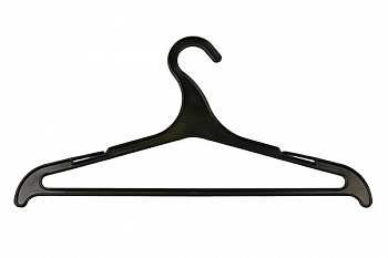 Вешалка арт.ВЛ костюмная с перекладиной L430мм, шир.плеча 10мм цв.черный