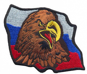 Нашивка арт.НРФ.10531134 Russian eagle - российский флаг с орлом 10х8 см 5 шт