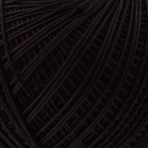 Нитки для вязания Кружевница (100% хлопок) 20х20г/190м цв.7214 черный С-Пб