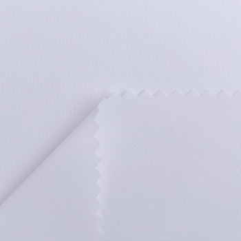 Ткань Шифон-шелк 115 г/м² 97% полиэстер, 3% спандекс шир.150 см арт.Р.37660.89 цв.89 белый рул.30м (±5м)
